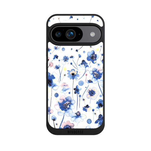 Google Pixel 9 NIVOpure Watercolor Ink Blue Flowers