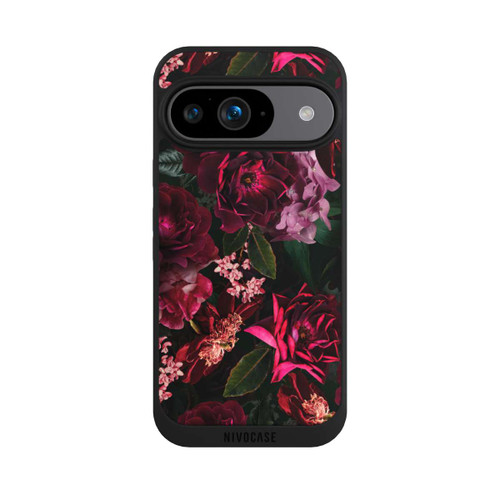 Google Pixel 9 NIVOpure Dark Red and Pink Flowers