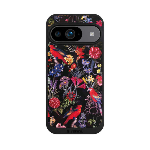 Google Pixel 9 NIVOpure Dark Flowers and Parrots