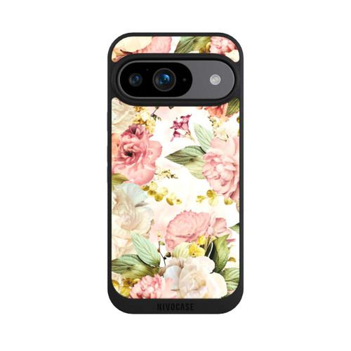 Google Pixel 9 NIVOpure Flower Frame Peonies beige