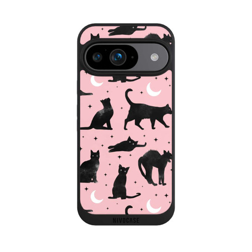 Google Pixel 9 NIVOpure Cats And Moon On Pink