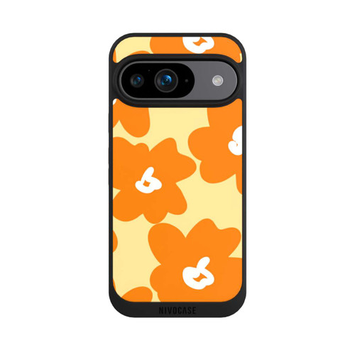 Google Pixel 9 NIVOpure Retro floral pattern Päivi yellow orange
