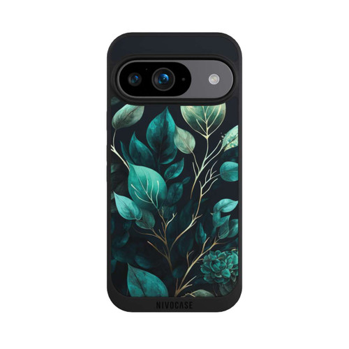 Google Pixel 9 NIVOpure Eucalyptus Dark Background