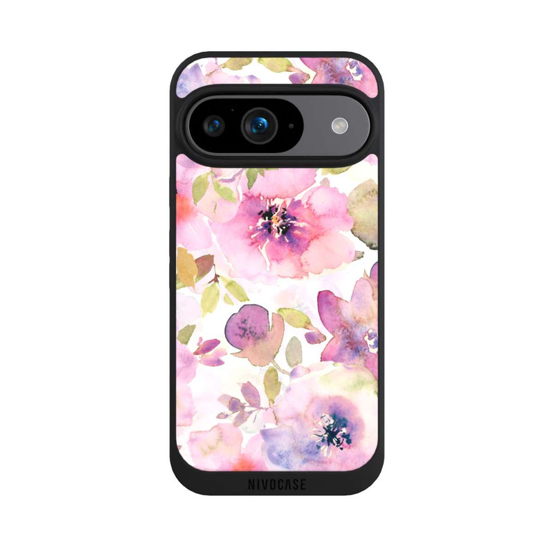 Pixel 9 NIVOpure Pink Flowers Wallpaper