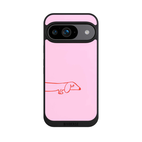 Google Pixel 9 NIVOpure Dachshund Illustration Pink