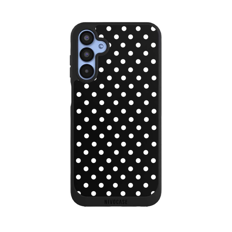 Galaxy A15 5G NIVOpure Polka Dots Schwarz und Weiß
