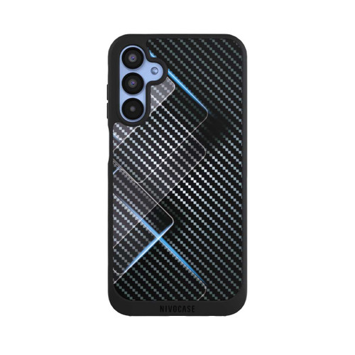 Samsung Galaxy A15 5G NIVOpure Blaue Linien auf Karbon