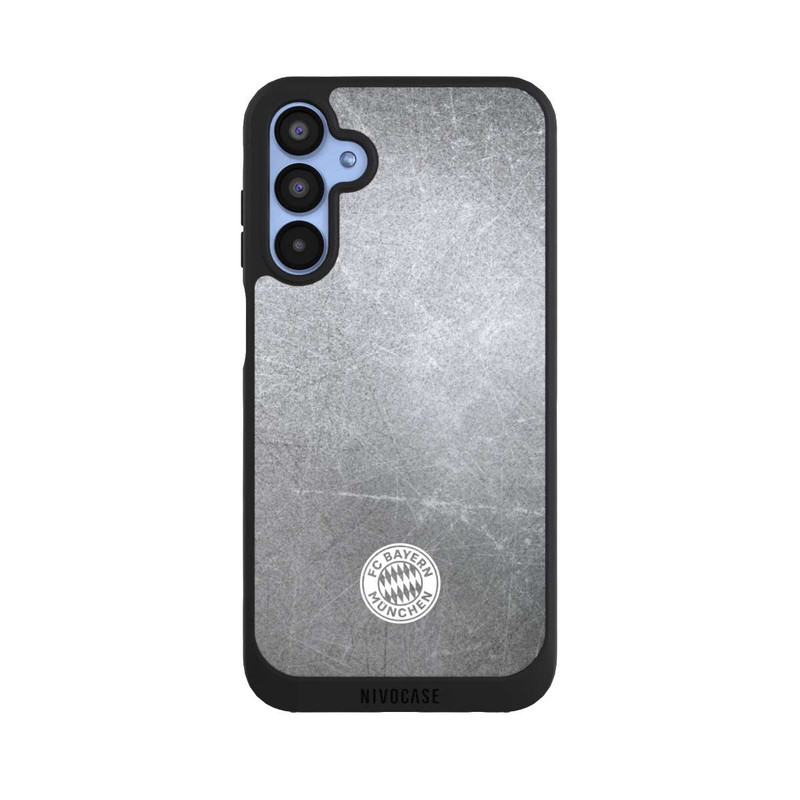 Galaxy A15 5G NIVOpure Logo FCB Classique Petit - Blanc sur Fond Métallique