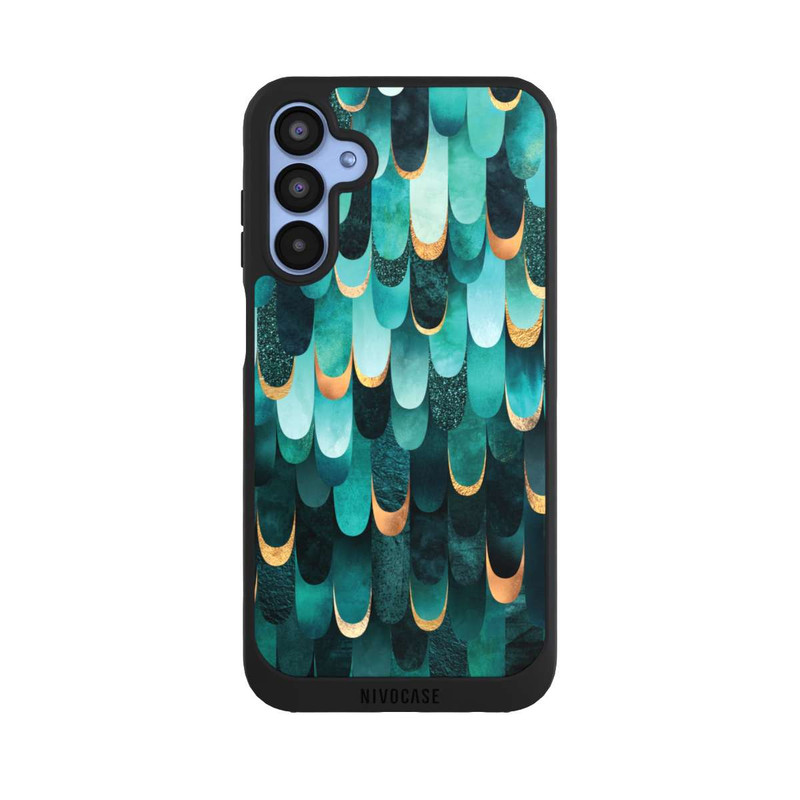 Galaxy A15 5G NIVOpure Gefiedert Türkis Golddruck