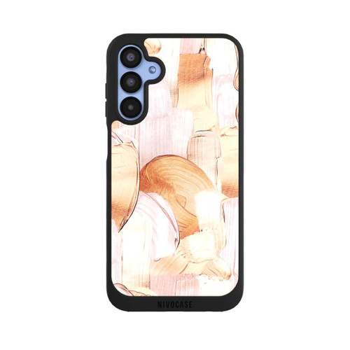 Samsung Galaxy A15 5G NIVOpure Weiß/Gold Pinsel Muster