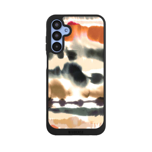 Samsung Galaxy A15 5G NIVOpure Lignes d'aquarelle nautique douces orange