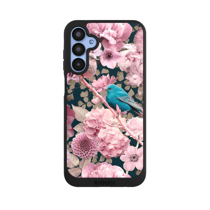 Galaxy A15 5G NIVOpure Sparrows in Pink Flower Pattern