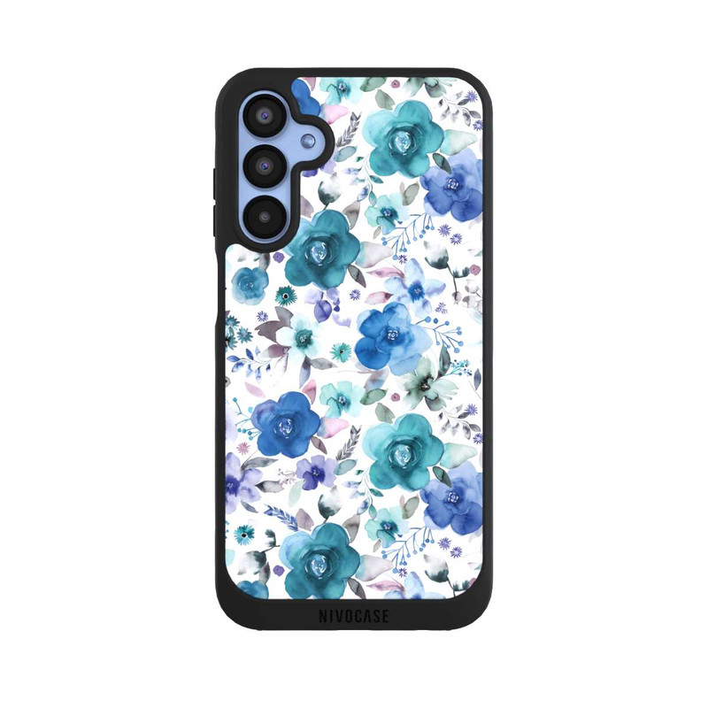 Galaxy A15 5G NIVOpure Bouquets de fleurs d'hiver bleu