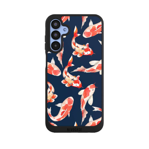 Samsung Galaxy A15 5G NIVOpure Koi auf blauem Hintergrund