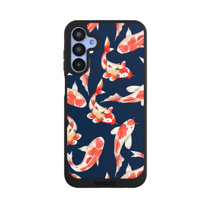 Galaxy A15 5G NIVOpure Koi auf blauem Hintergrund
