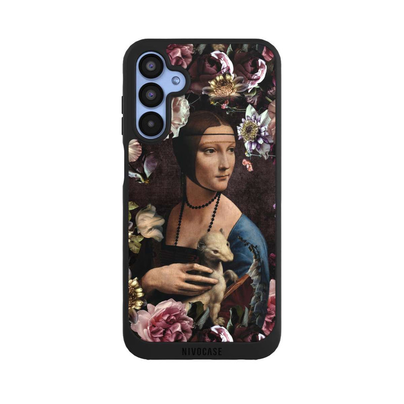Galaxy A15 5G NIVOpure Dame avec hermine aux roses 