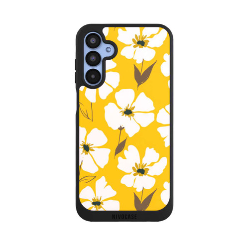 Samsung Galaxy A15 5G NIVOpure Blumenwiese auf Gelb Ocker