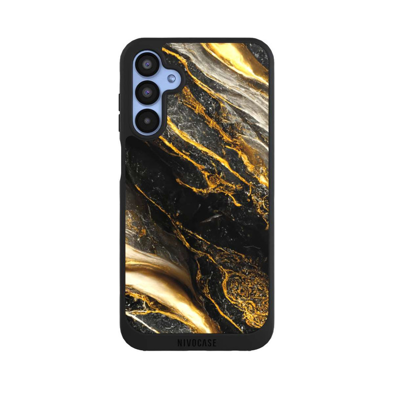 Galaxy A15 5G NIVOpure Schwarze Marmor Goldschichten