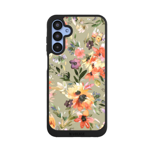Samsung Galaxy A15 5G NIVOpure Malerische tropische Blumen Salbeigrün