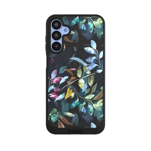Samsung Galaxy A15 5G NIVOpure Mystische Aquarellblätter schwarz
