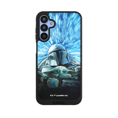 Samsung Galaxy A15 5G NIVOpure Grogu und Mando fliegen blau