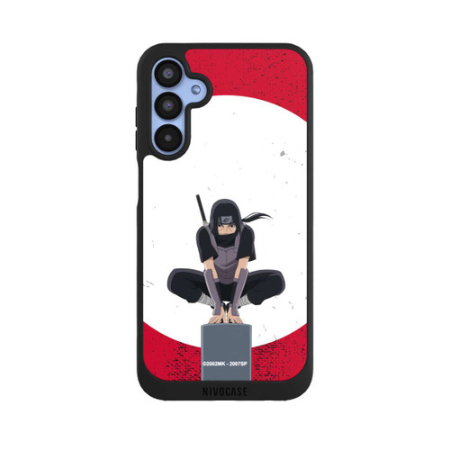 Samsung Galaxy A15 5G NIVOpure Symbole Itachi Uchiha fond rouge