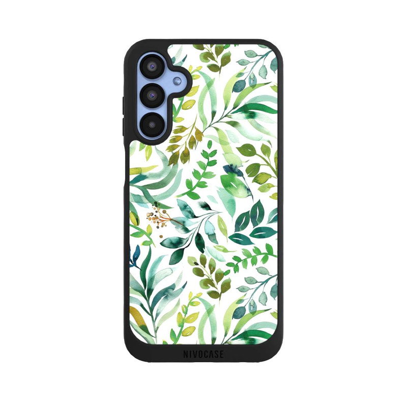 Galaxy A15 5G NIVOpure Aquarell Palmenblätter Botanisch Grün