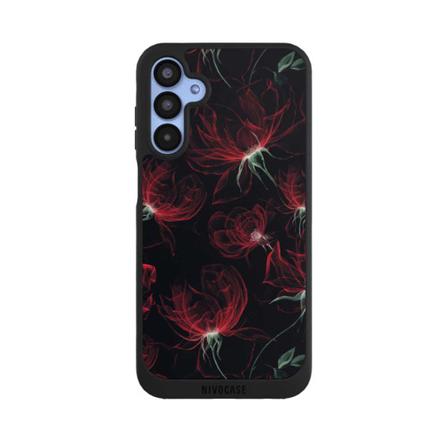 Samsung Galaxy A15 5G NIVOpure Fleurs rouges Fond d'écran