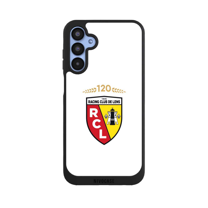 Galaxy A15 5G NIVOpure RC Lens 120 Jahre Jubiläums Logo weiß