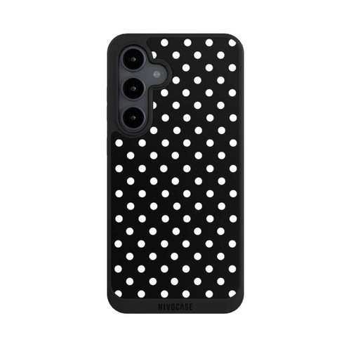 Samsung Galaxy S24 FE 5G NIVOpure Polka Dots Schwarz und Weiß