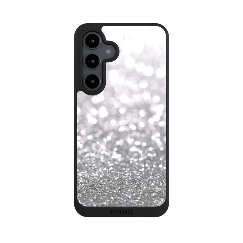 Galaxy S24 FE NIVOpure Pluie de Paillettes Argentées Look