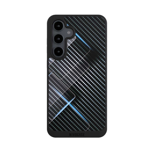 Samsung Galaxy S24 FE 5G NIVOpure Blaue Linien auf Karbon