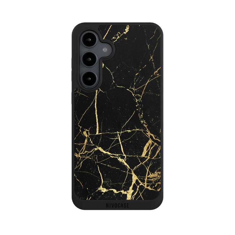 Galaxy S24 FE NIVOpure Schwarzgoldener Marmor-Look