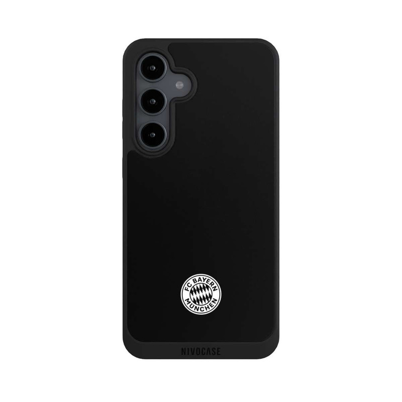 Galaxy S24 FE NIVOpure Klassisches FCB Logo Klein - Weiß auf Schwarz