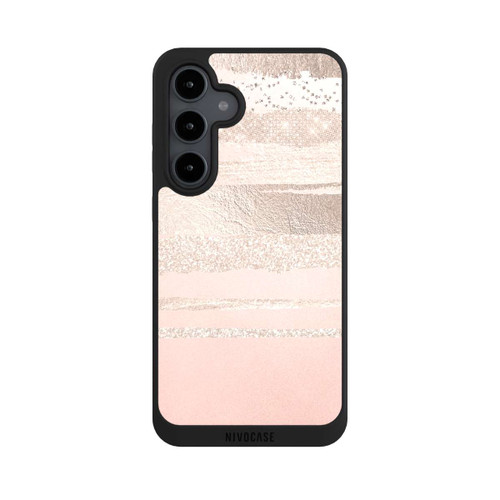 Samsung Galaxy S24 FE 5G NIVOpure Glitzerschichten (Rosé/Silver) Glitterlook