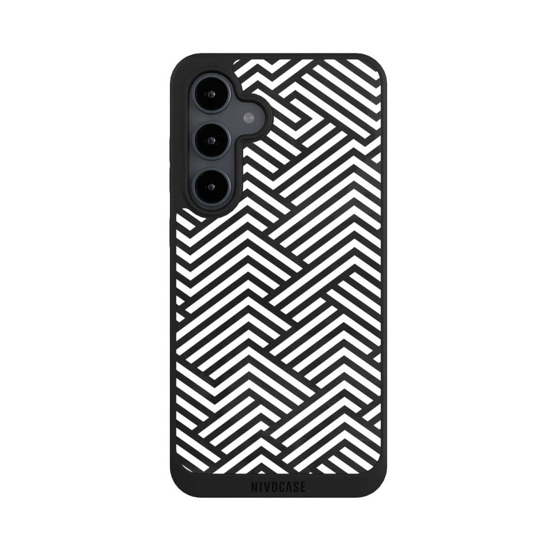 Galaxy S24 FE NIVOpure Schwarz und Weiß ZigZag