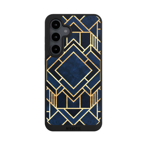 Samsung Galaxy S24 FE 5G NIVOpure Kunst Deko Blau Golddruck