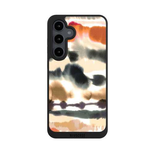 Samsung Galaxy S24 FE 5G NIVOpure Lignes d'aquarelle nautique douces orange