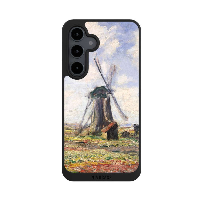 Galaxy S24 FE NIVOpure Tulpenfelder mit der Rijnsburger Windmühle von Claude Monet