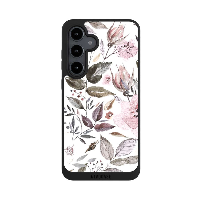 Galaxy S24 FE NIVOpure Aquarelle Fleurs Roses Brunes