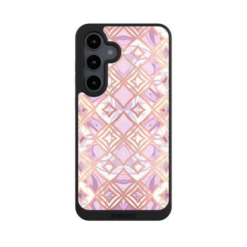 Samsung Galaxy S24 FE 5G NIVOpure Pink Gold Rhombic Marble Tiles