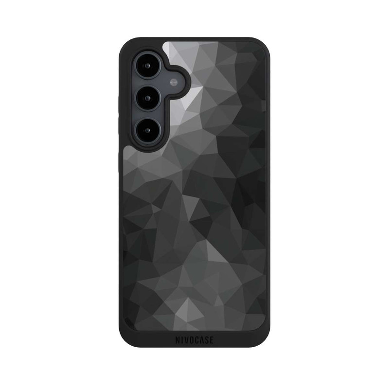 Galaxy S24 FE NIVOpure Polygonales Mosaik Schwarz/Weiß