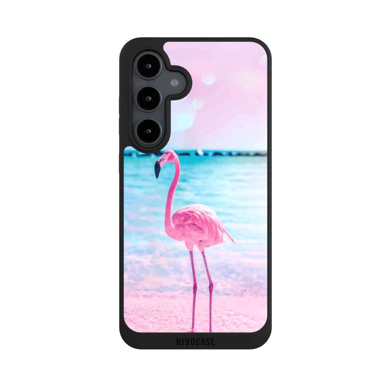 Galaxy S24 FE NIVOpure Rosa Flamingo am Meer