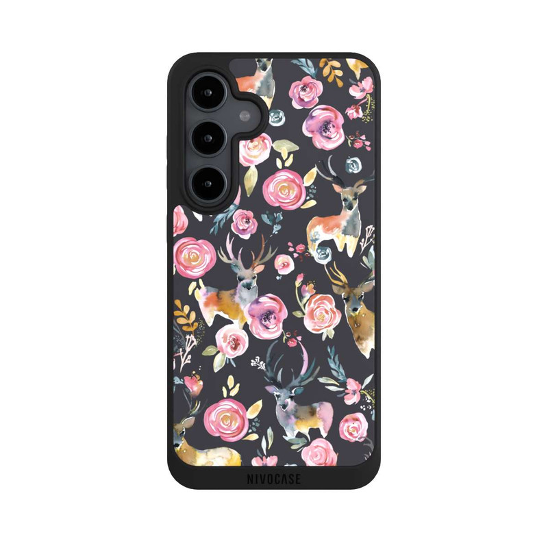Galaxy S24 FE NIVOpure Deers and flowers Anthracite