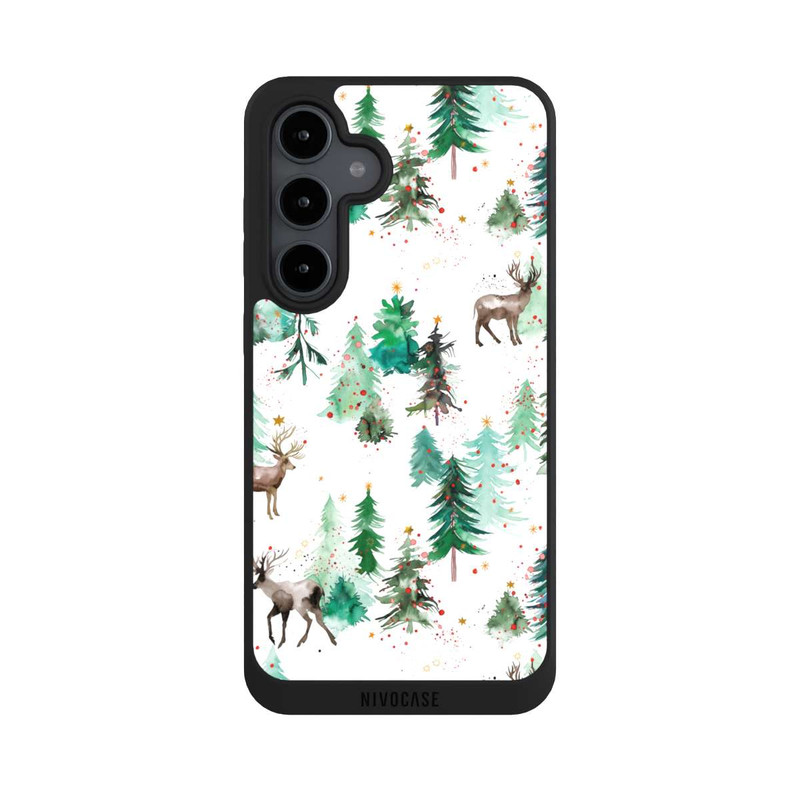 Galaxy S24 FE NIVOpure Hirsche und Winterweihnachtsbäume