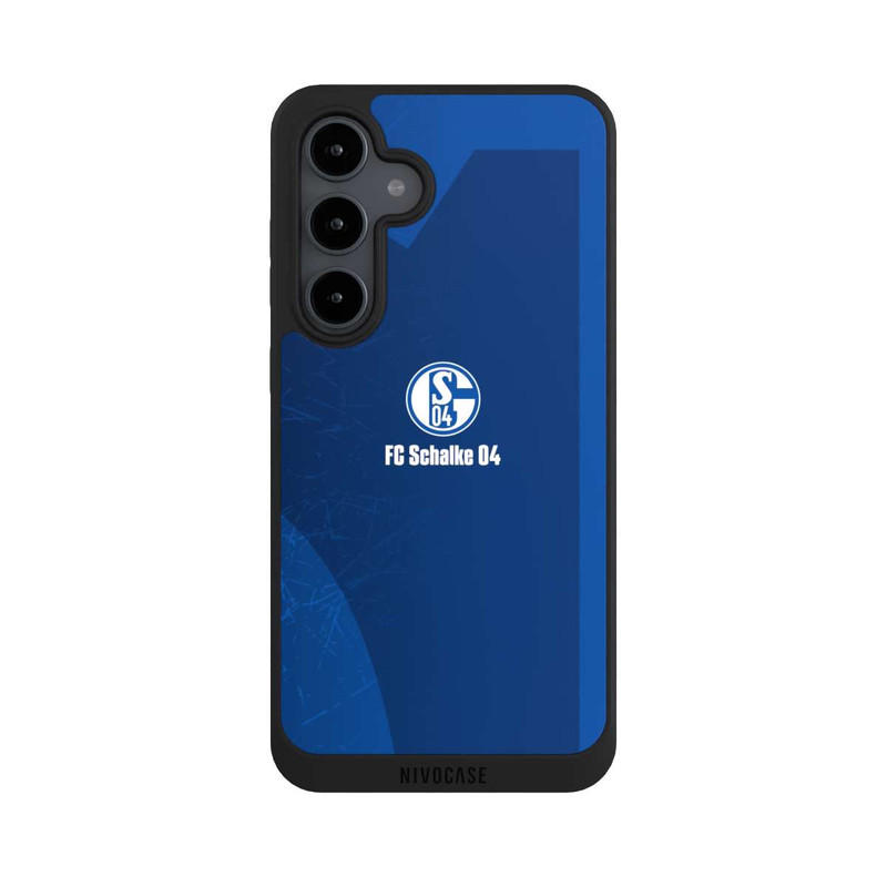 Galaxy S24 FE NIVOpure Schalke 04 Blauer Hintergrund Mit Logo