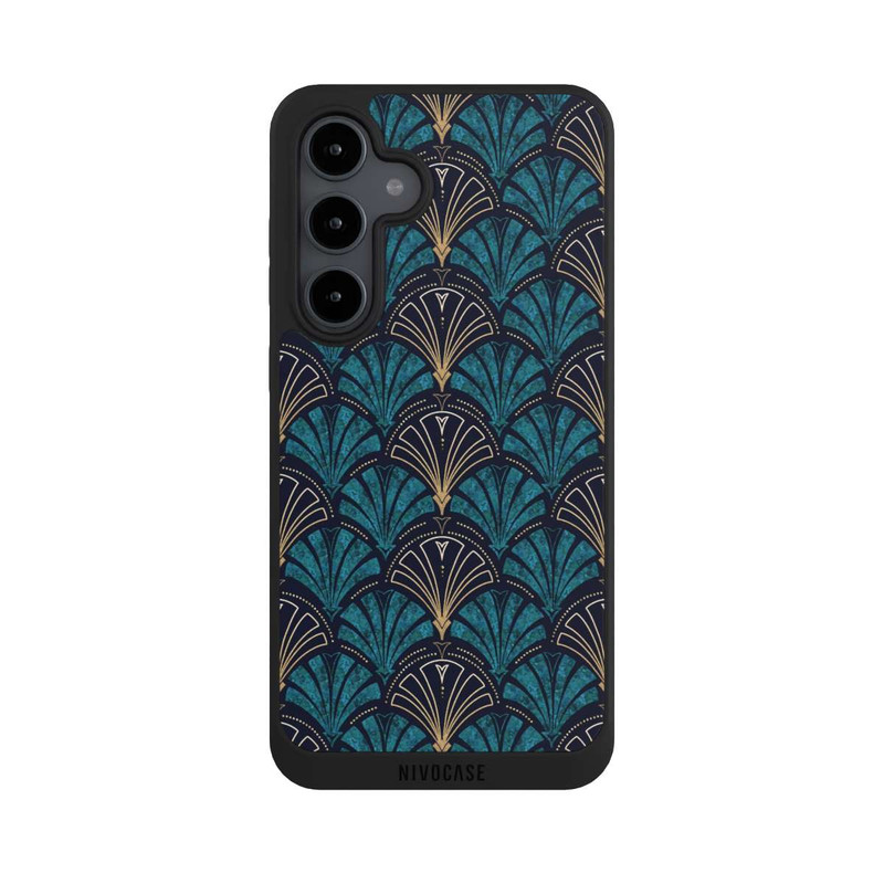 Galaxy S24 FE NIVOpure Art Deco Aquamarin Gold