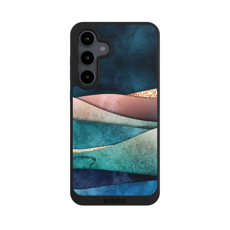 Galaxy S24 FE NIVOpure Blau-Goldene Wellen