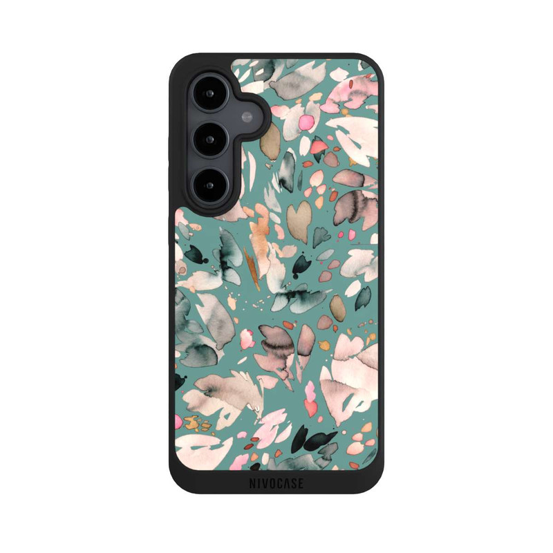 Galaxy S24 FE NIVOpure Abstrakte Blumenblätter grün