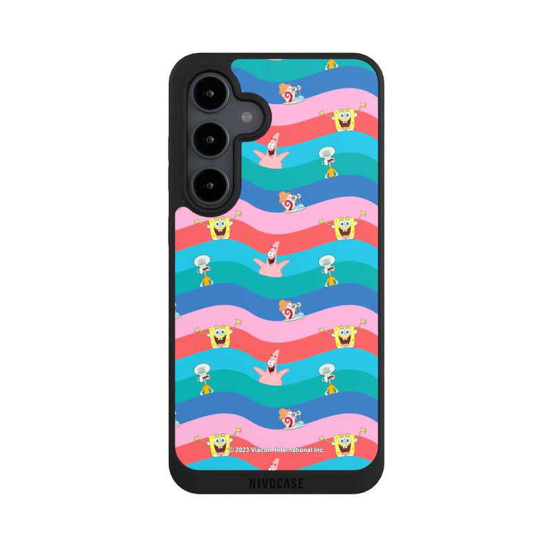 Galaxy S24 FE NIVOpure Spongebob Freunde Bunte Wellen